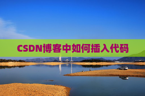 CSDN博客中如何插入代码